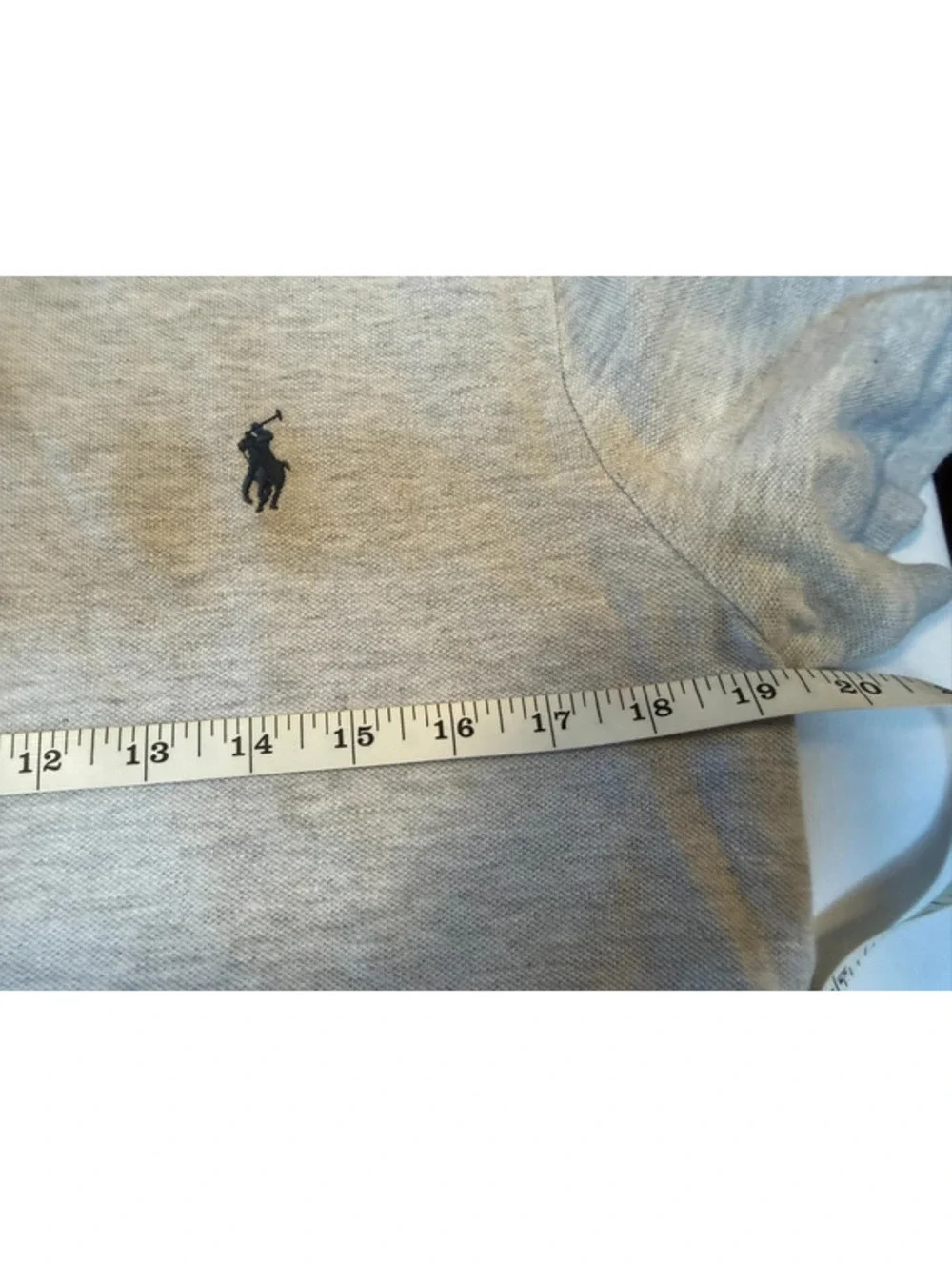 Classic Polo Ralph Lauren Grey Mesh Polo Shirt - Men's M